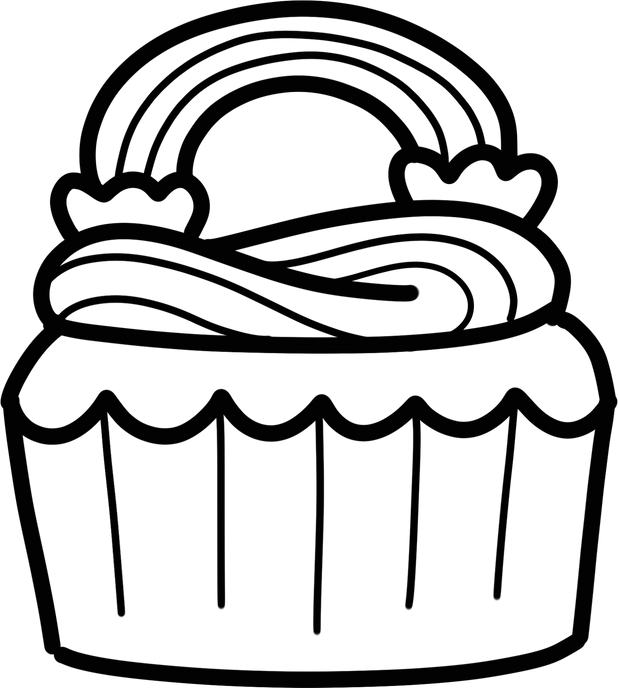 Rainbow Cupcake Icon