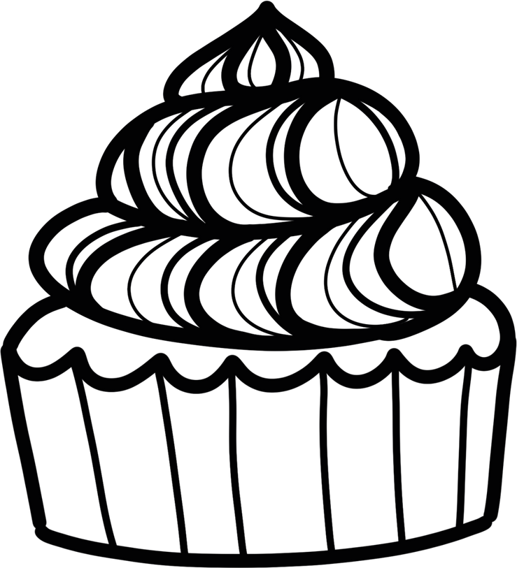 Cupcake Sketch Illustration